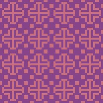 a pixelated pattern with squares and crosses vector