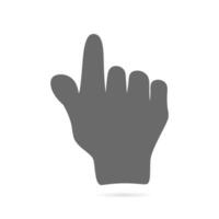 mano cursor flecha vector icono. digital comunicación ratón hacer clic, símbolo aislado en blanco antecedentes. de moda plano estilo para gráfico diseño, web sitio, social medios de comunicación, ui, móvil arriba, eps10.