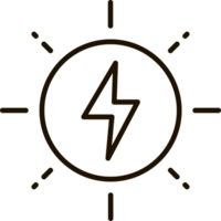 Sonne Energie Linie Symbol Illustration png