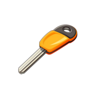 Ai generated car key icon, cartoon style illustration png