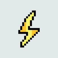 pixel lightning bolt icon vector illustration