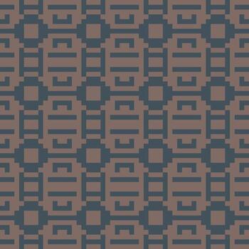 a pattern with squares and lines in brown and black vector