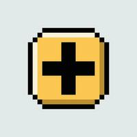 pixel pixel icon of a plus sign vector