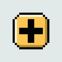 pixel pixel icon of a plus sign vector