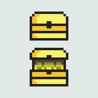 a pixel art illustration of two chests vector