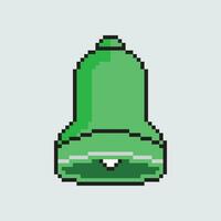 pixel art bell icon vector