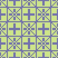 a pattern with squares and crosses on it vector