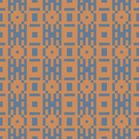 a pattern with squares and triangles in orange and blue vector