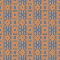 a pattern with squares and triangles in orange and blue vector