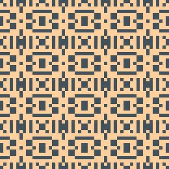 a pattern with squares and lines in beige and black vector