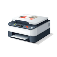 Ai generated printer on transparent background png