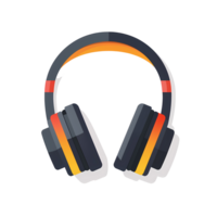 ai generado auriculares icono en transparente antecedentes png