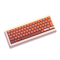 ai généré ordinateur clavier sur une transparent Contexte png