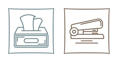 Tissue Box and Stapler Icon vector