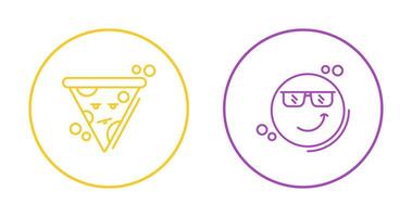 Pizza and Cool Icon vector