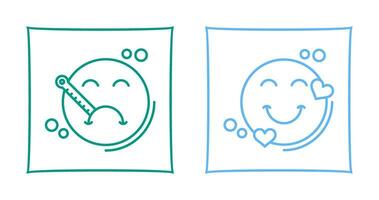 Sick and Heart Icon vector