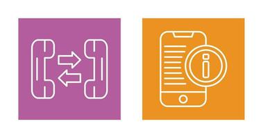 phone call and smartphone Icon vector
