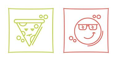 Pizza and Cool Icon vector