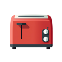 Ai generated toaster cartoon illustration, toaster icon, toaster transparent background png clip