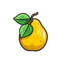 Ai generated lemon with a leaf on it, isolated on a transparent background png