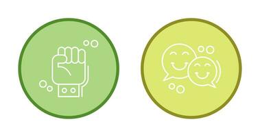 Fist and Chatting Icon vector