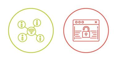 wifi and password Icon vector