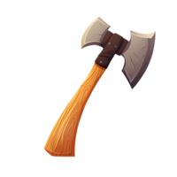 Ai generated axe with a wooden handle on a transparent background png