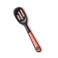 Ai generated spatula icon in cartoon style on transparent background png