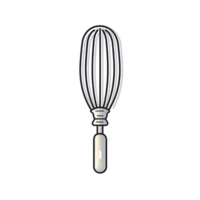 Ai generated whisk icon in cartoon style on transparent background png