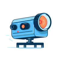 Ai generated projector flat illustration png