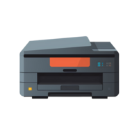 Ai generated printer on transparent background png