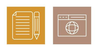 page and web page Icon vector