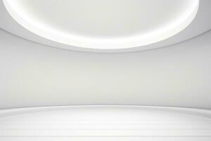 Abstract futuristic architecture background, Minimal technology white backdrop, Generative AI photo