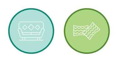 Sofa and Cushions Icon vector