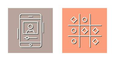 log and Tic Tac Toe Icon vector