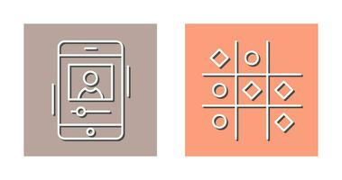 log and Tic Tac Toe Icon vector