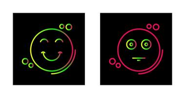 Smile and Neutral Icon vector