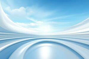 Abstract futuristic architecture background, Minimal technology white backdrop, Generative AI photo