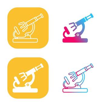 icono de vector de microscopio