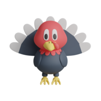 3d illustration of thanksgiving turkey icon png