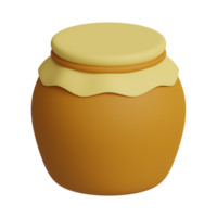 3d illustration of thanksgiving honey jar icon png