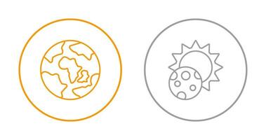 earth and eclipse Icon vector