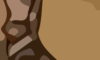 Aesthetic abstract art with a combination of shapes and brown colors. Suitable for background and poster vector