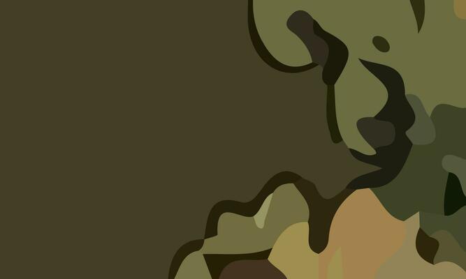 Aesthetic abstract art with a combination of shapes and green colors. Suitable for background and poster