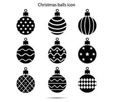 Navidad pelotas icono vector