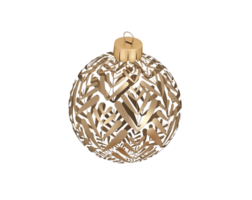 de geïsoleerd elegantie gouden Kerstmis decoratief bal Aan transparant achtergrond png