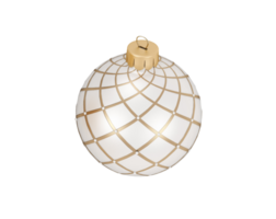 el aislado elegancia dorado Navidad decorativo pelota con línea modelo en transparente antecedentes png