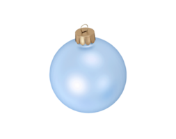 Isolated elegance blue Christmas decorative ball on transparent background png