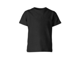 Black blank T-shirt wear product outfit for design concept mock up on transparent background png