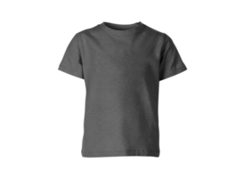 Dark grey blank T-shirt wear product outfit for design concept mock up on transparent background png